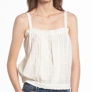NWT Current / Elliott The Lace Tank, White